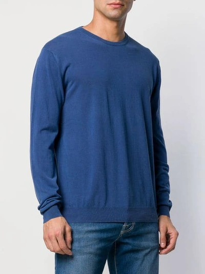 Shop Jacob Cohen Classic Knit Sweater In Blue
