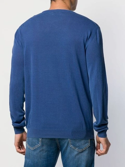 Shop Jacob Cohen Classic Knit Sweater In Blue