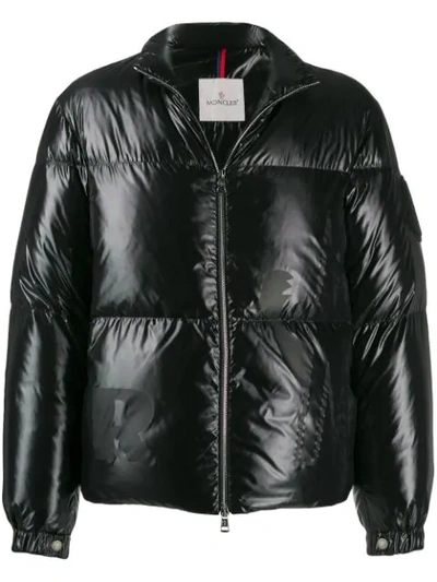 Shop Moncler Shell-daunenjacke In Black