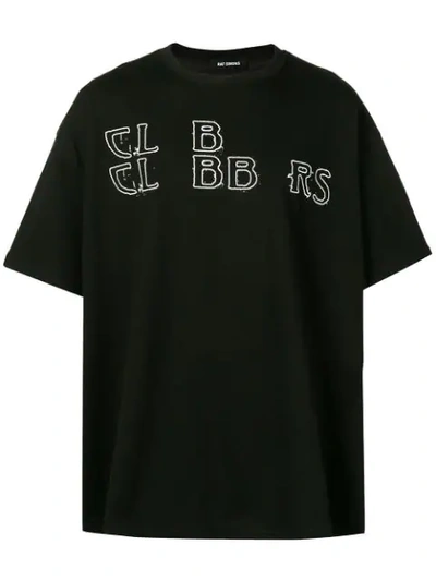 Shop Raf Simons Oversized Lined T-shirt In Black