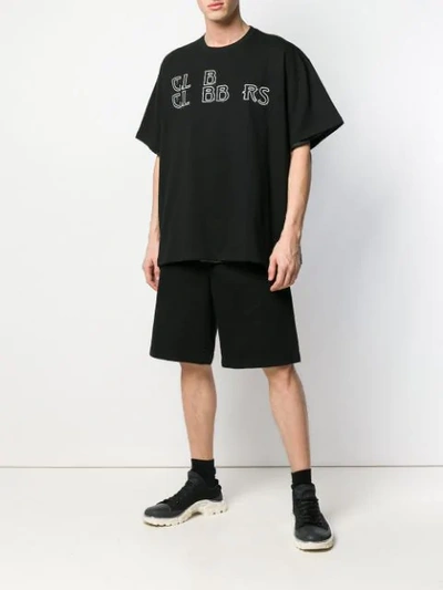 Shop Raf Simons Oversized Lined T-shirt In Black