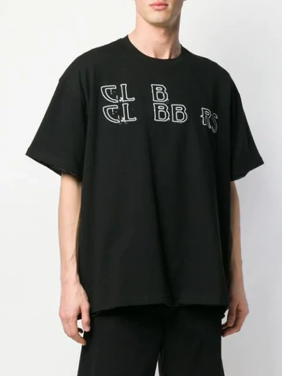 Shop Raf Simons Oversized Lined T-shirt In Black