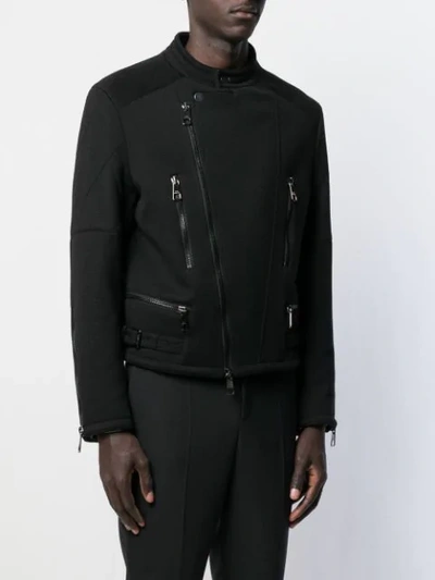 Shop Neil Barrett Classic Biker Jacket In Black