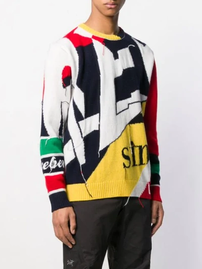 ICEBERG GRAPHIC KNIT JUMPER - 蓝色