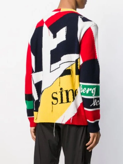 ICEBERG GRAPHIC KNIT JUMPER - 蓝色