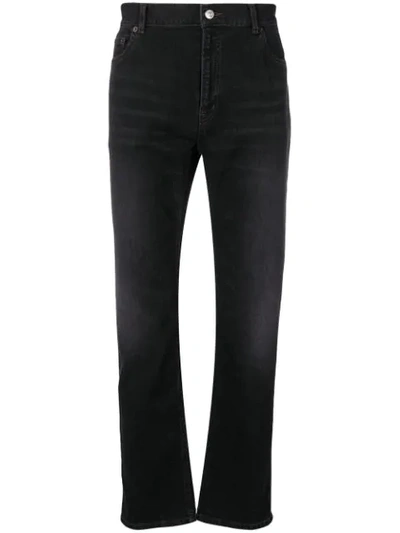 Shop Balenciaga Straight-leg Jeans In Black