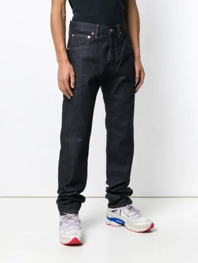 Shop Helmut Lang Long Jeans In Blue