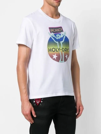 Shop Valentino Holy Days Print T In White