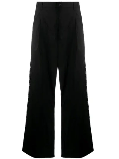 Shop Valentino Wide-leg Trousers In Black