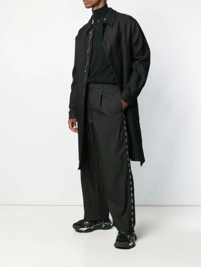 Shop Valentino Wide-leg Trousers In Black