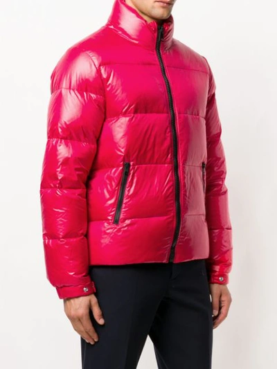 Shop Paura Zipped Down Padded Jacket - Red