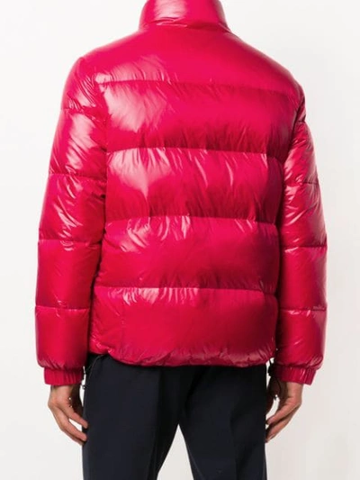 Shop Paura Zipped Down Padded Jacket - Red