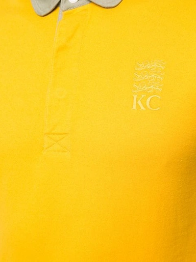 Shop Kent & Curwen Contrast Collar Polo Shirt In Yellow