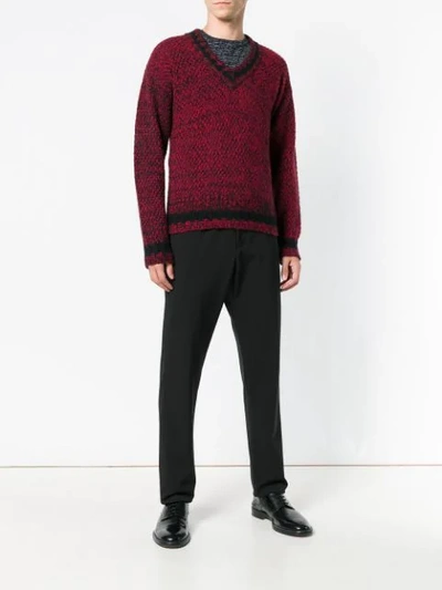 Shop Mp Massimo Piombo V-neck Sweater - Red