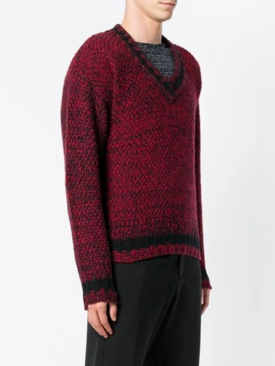 Shop Mp Massimo Piombo V-neck Sweater - Red