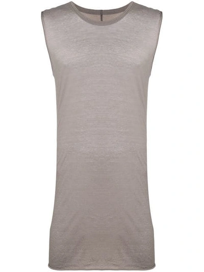 Shop Rick Owens Basic Tank In Grey