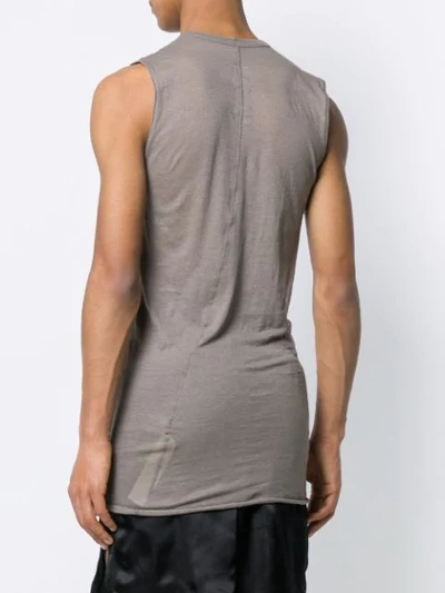 Shop Rick Owens Basic Tank In Grey