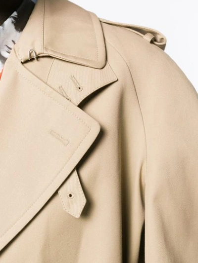 Shop Maison Margiela Oversized Trench Coat In Neutrals