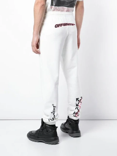 Shop Off-white "99" Trackpants In 0288 Off White/multi