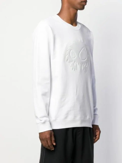 Shop Mcq By Alexander Mcqueen Monster Logo Sweatshirt In White