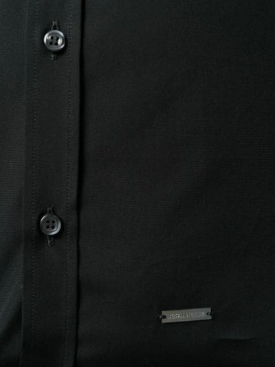 DSQUARED2 标志牌全棉正装衬衫 - 黑色