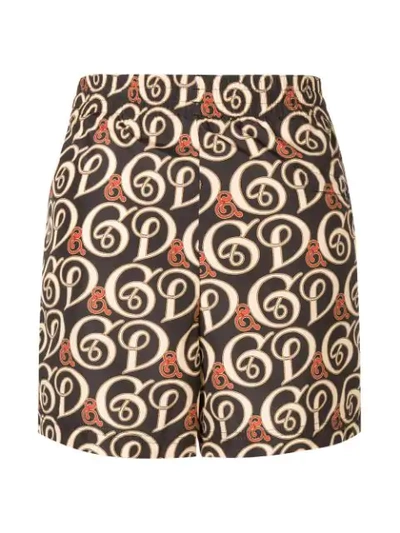 Shop Dolce & Gabbana Logo Print Swim Shorts In Black