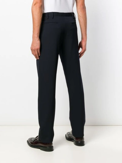 Shop Giorgio Armani Tailored Suit Trousers In Blue