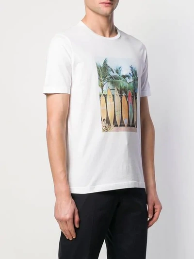 Shop Altea Surfboard Print T-shirt In White