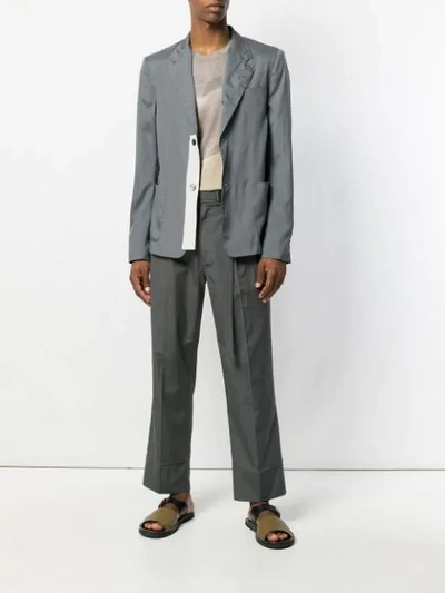 Shop Federico Curradi Straight Leg Trousers In Grey