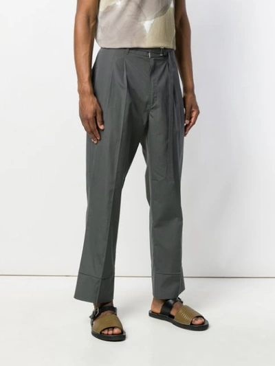 Shop Federico Curradi Straight Leg Trousers In Grey