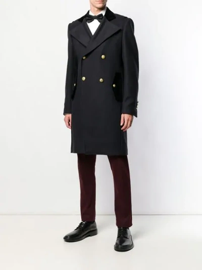 Shop Lords And Fools Hyde Military Coat - Blue