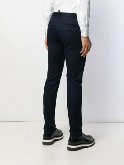 Shop Dsquared2 Slim-fit Tailored Trousers In Blue