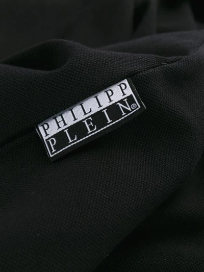Shop Philipp Plein Skull Embellished Polo Shirt In Black