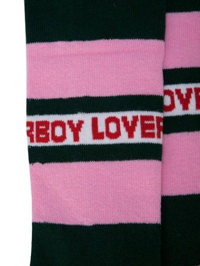 Shop Charles Jeffrey Loverboy Loverboy Socks In Pink ,green