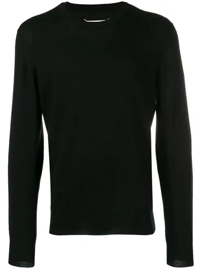 Shop Maison Margiela Knitted Sweatshirt In Black