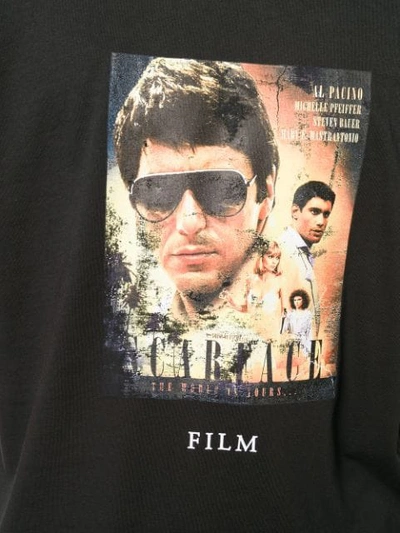 Shop Ih Nom Uh Nit Scarface Movie Poster T-shirt In Black