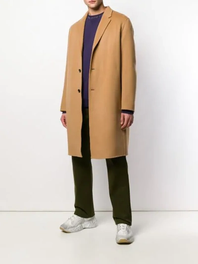 Shop Acne Studios 'chad' Oversized-mantel In Brown