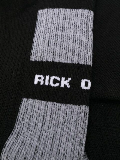 RICK OWENS 罗纹LOGO针织袜 - 黑色