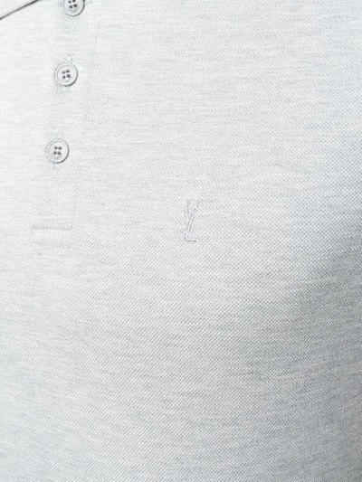 SAINT LAURENT 基本款POLO衫 - 灰色
