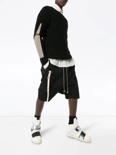 Shop Rick Owens Pod Drop-crotch Shorts In Black