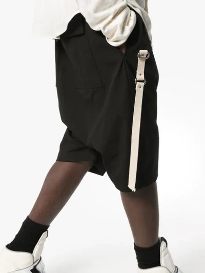 Shop Rick Owens Pod Drop-crotch Shorts In Black