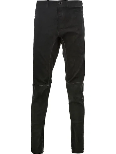 Shop Isaac Sellam Experience Pistonne Slim-fit Trousers In Black