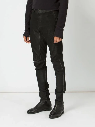 Shop Isaac Sellam Experience Pistonne Slim-fit Trousers In Black