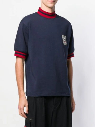 LES BOHEMIENS MOCK NECK T-SHIRT - 蓝色