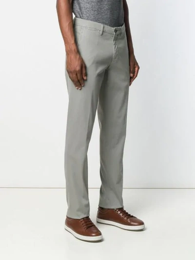 Shop Corneliani Straight Leg Chinos In Grey