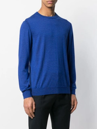 Shop N•peal Round Neck Sweater In Blue