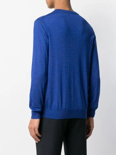 Shop N•peal Round Neck Sweater In Blue