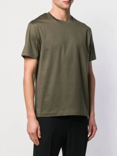 Shop Les Hommes Ripped Rear Logo T In Green