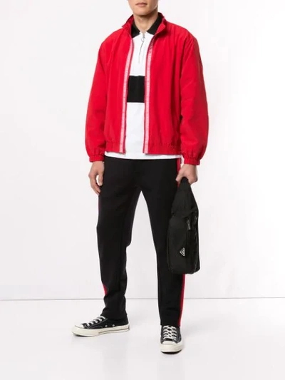 Supreme Classic Logo Taping Track Jacket In Red | ModeSens