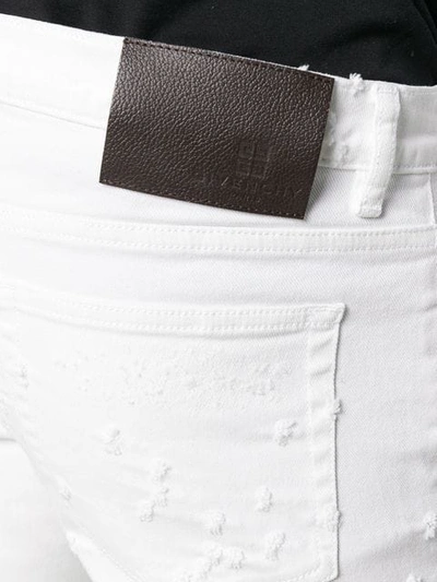 Shop Givenchy Distressed Straight-leg Jeans In White